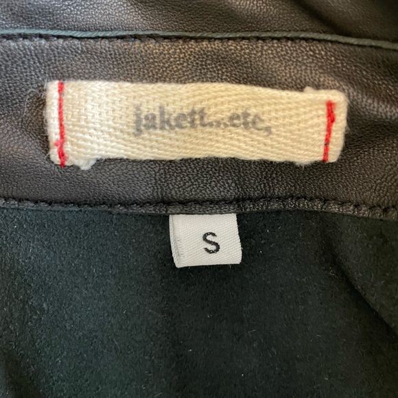 JAKETT NY | Josey Black Leather Cropped Moto Jacket, Size Small - Picture 6 of 8